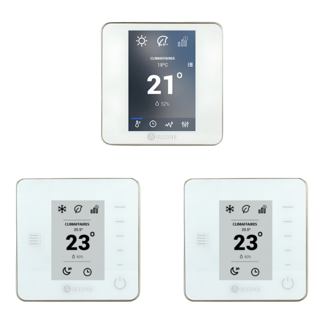 Pack 3 thermostats Airzone blanc